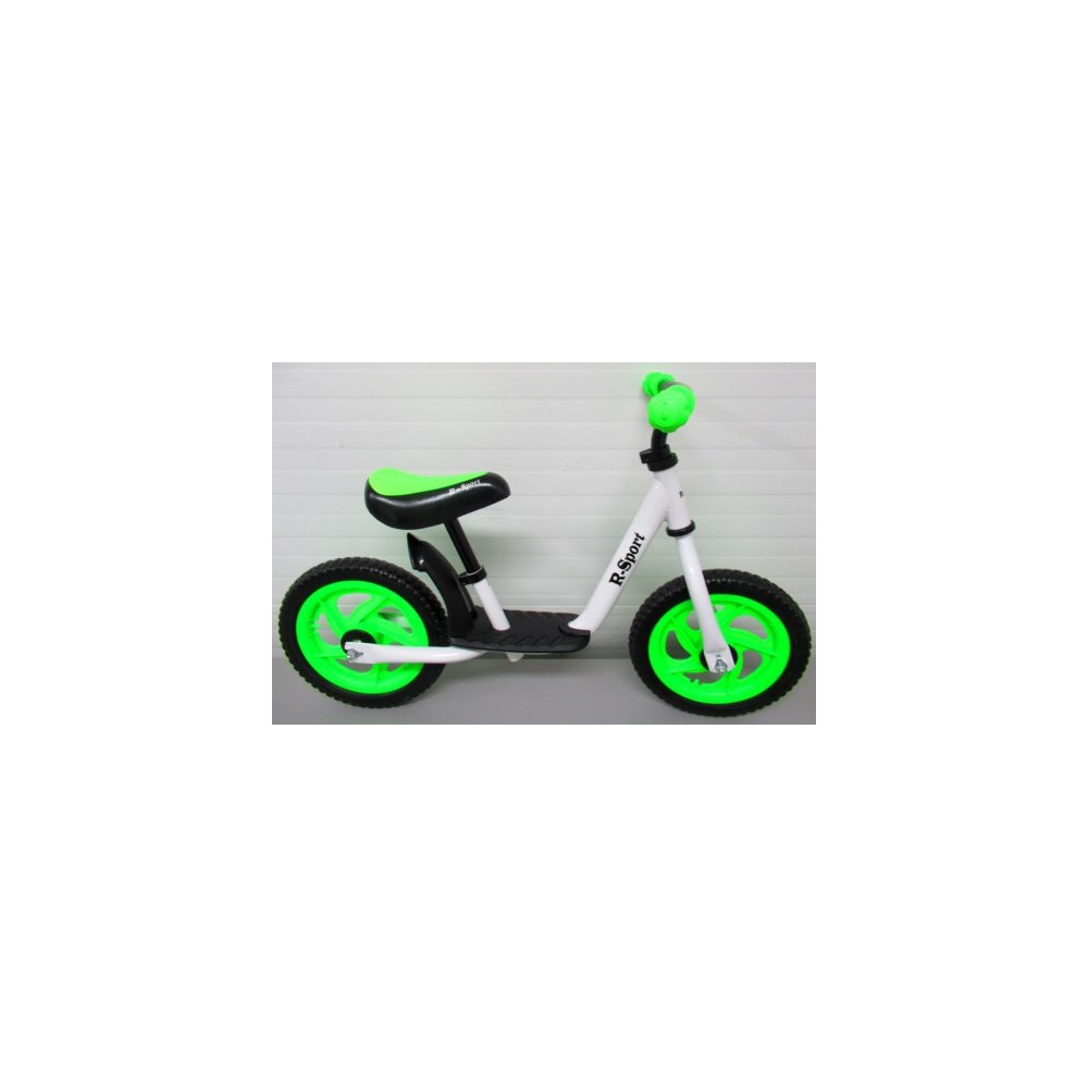 Balansinis dviratis R5, baltos ir žalios spalvos, „R-Sport“, su EVA ratais-Judėjimui, Balansiniai dviratukai-e-vaikas