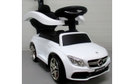 Paspiriama mašinėlė Mercedes AMG C63 su muzika, balta-Judėjimui, Paspiriamosios mašinėlės ir jų priedai, Paspiriamos mašinėlės-e