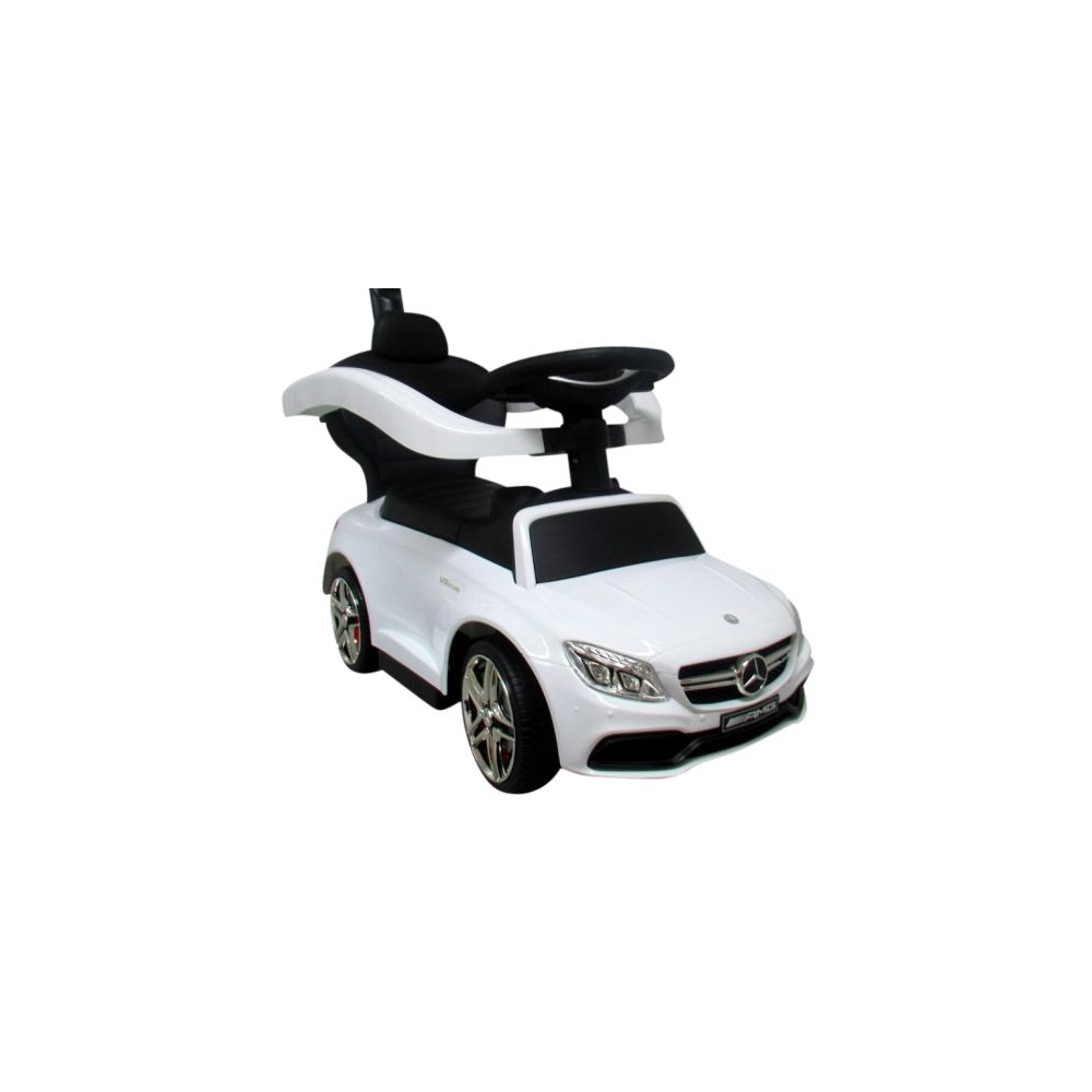 Paspiriama mašinėlė Mercedes AMG C63 su muzika, balta-Judėjimui, Paspiriamosios mašinėlės ir jų priedai, Paspiriamos mašinėlės-e
