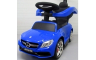 Paspiriama mašinėlė Mercedes AMG C63 su muzika, mėlyna-Judėjimui, Paspiriamosios mašinėlės ir jų priedai, Paspiriamos mašinėlės-