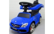 Paspiriama mašinėlė Mercedes AMG C63 su muzika, mėlyna-Judėjimui, Paspiriamosios mašinėlės ir jų priedai, Paspiriamos mašinėlės-