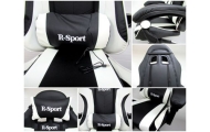 Fotel Gamingowy K3 R-Sport  BIAŁO-CZARNY dla gracza+masażer