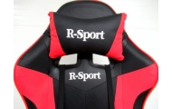 K3 R-Sport žaidimų kėdė RAUDONA-JUODA žaidėjams + masažuoklis-Vaiko kambariui, Staliukai ir kėdės-e-vaikas