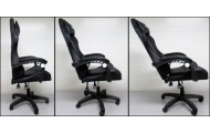 Fotel Gamingowy K3 R-Sport  CZARNY dla gracza+masażer
