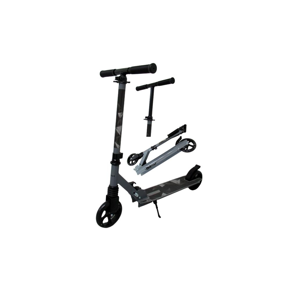 Didelis sulankstomas paspirtukas H10, juodos spalvos, „R-Sport“, 145 mm ratai, iki 100 kg-Judėjimui, Paspirtukai vaikams-e-vaika