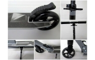 Duża Hulajnoga H10 CZARNA Składana R-Sport koła 145 mm do 100 kg