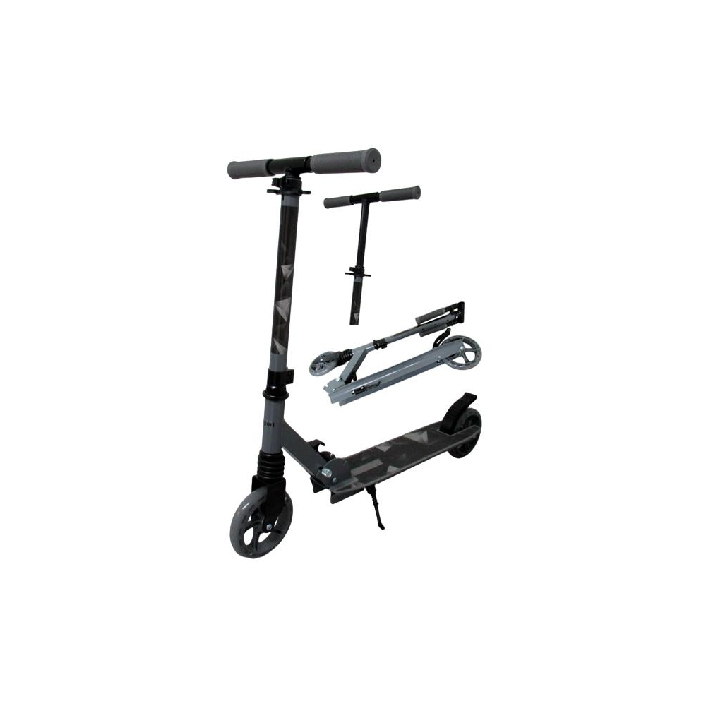 Didelis sulankstomas paspirtukas H10, juodos spalvos, „R-Sport“, 145 mm ratai, iki 100 kg-Judėjimui, Paspirtukai vaikams-e-vaika