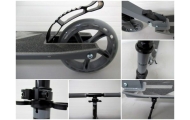 Didelis sulankstomas paspirtukas H10, juodos spalvos, „R-Sport“, 145 mm ratai, iki 100 kg-Judėjimui, Paspirtukai vaikams-e-vaika