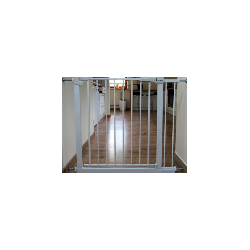 SAUGOS VARTELIAI S1, BALTI, skirti laiptams, durims 79–94 cm, atraminiai-Priežiūrai, Apsaugos, Apsauginiai varteliai vaikams-e-v