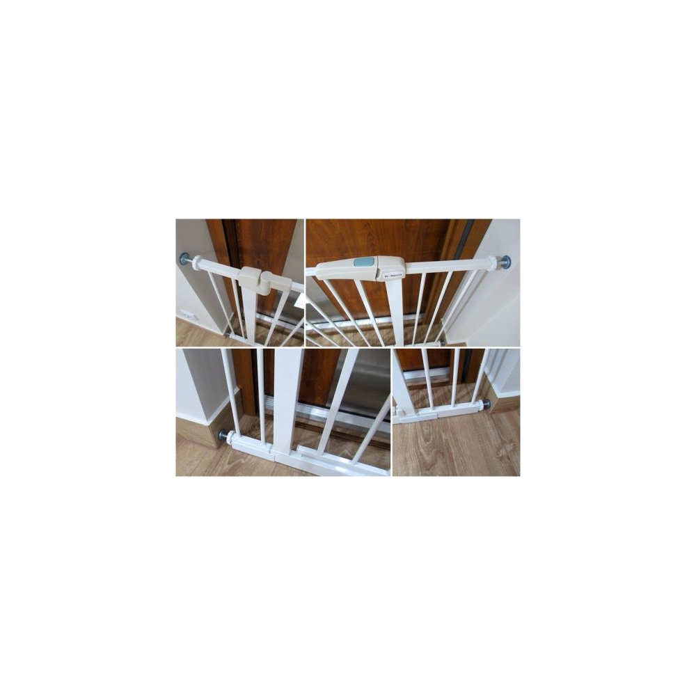 S3 SAUGOS VARTELIAI, balti, skirti laiptams, durims (79–115 cm), atraminiai-Priežiūrai, Apsaugos, Apsauginiai varteliai vaikams-