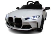 BMW m4 BIAŁY  Auto na akumulator EVA Skóra pilot  Akumulator litowo-jonowy