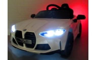 BMW m4 BIAŁY  Auto na akumulator EVA Skóra pilot  Akumulator litowo-jonowy