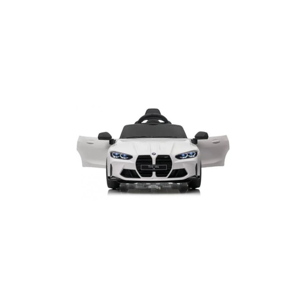 BMW m4 BIAŁY Auto na akumulator EVA Skóra pilot Akumulator litowo-jonowy