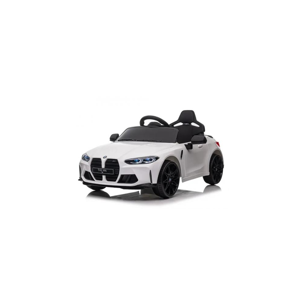 BMW m4 BIAŁY Auto na akumulator EVA Skóra pilot Akumulator litowo-jonowy