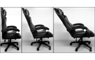 Fotel Gamingowy K3 R-Sport  SZARO-CZARNY dla gracza+masażer