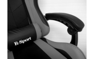 Fotel Gamingowy K3 R-Sport  SZARO-CZARNY dla gracza+masażer