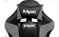 Fotel Gamingowy K3 R-Sport  SZARO-CZARNY dla gracza+masażer