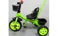 Triratis T8 su rankena, EVA ratai, stumiamasis Žalias-Judėjimui, Triratukai vaikams-e-vaikas
