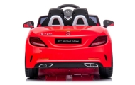 Mercedes SLC 300 czerwony  Piankowe Koła Eva, miękki fotelik Licencja Akumulator litowo-jonowy