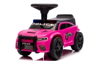 Jeździk J3 RÓŻOWY POLICE Muzyka, światła, zderzak