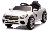 Mercedes SL500 biały  Piankowe Koła Eva, miękki fotelik Licencja Akumulator litowo-jonowy