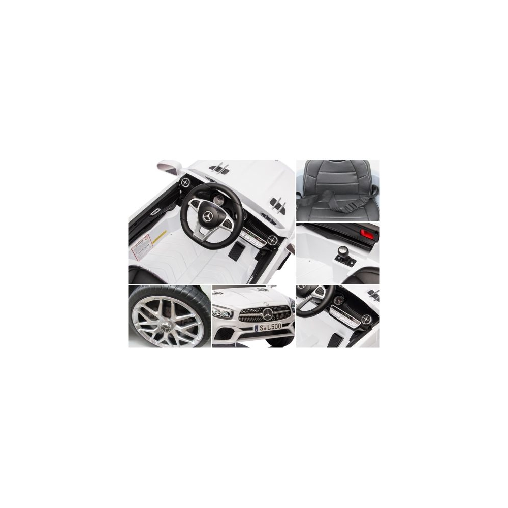 Elektromobilis Mercedes SL500, White-Elektromobiliai vaikams, Mašinos-e-vaikas