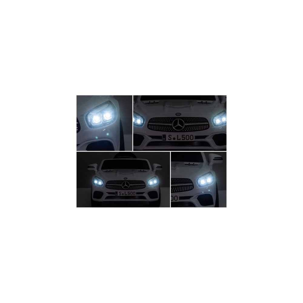 Elektromobilis Mercedes SL500, White-Elektromobiliai vaikams, Mašinos-e-vaikas
