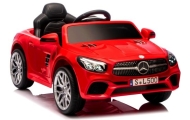 Mercedes SL500 czerwony Piankowe Koła Eva, miękki fotelik Licencja Akumulator litowo-jonowy
