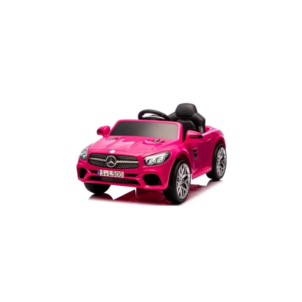 Mercedes SL500 różowy Piankowe Koła Eva, miękki fotelik Licencja Akumulator litowo-jonowy