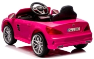 Mercedes SL500 różowy Piankowe Koła Eva, miękki fotelik Licencja Akumulator litowo-jonowy