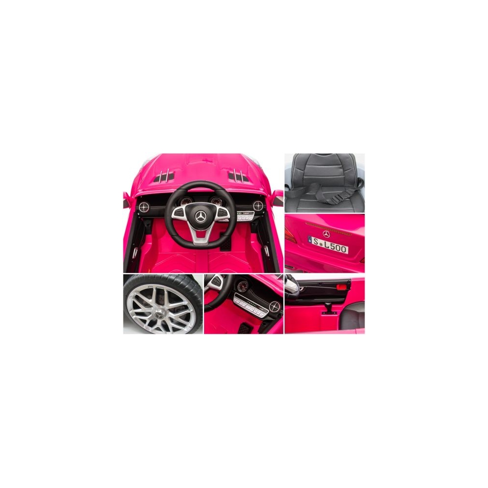 Elektromobilis Mercedes SL500, Pink-Elektromobiliai vaikams, Mašinos-e-vaikas