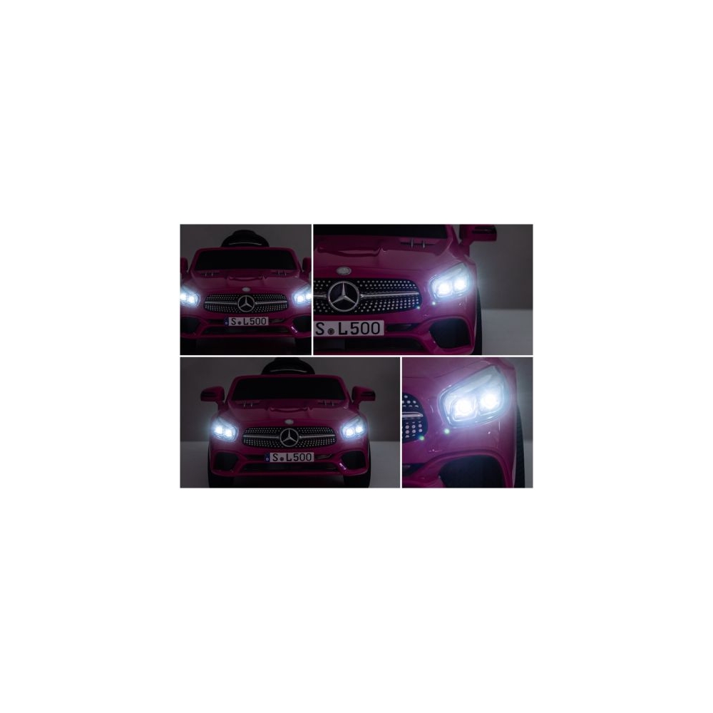 Elektromobilis Mercedes SL500, Pink-Elektromobiliai vaikams, Mašinos-e-vaikas