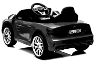 Mercedes SL500 Czarny Piankowe Koła Eva, miękki fotelik Licencja Akumulator litowo-jonowy