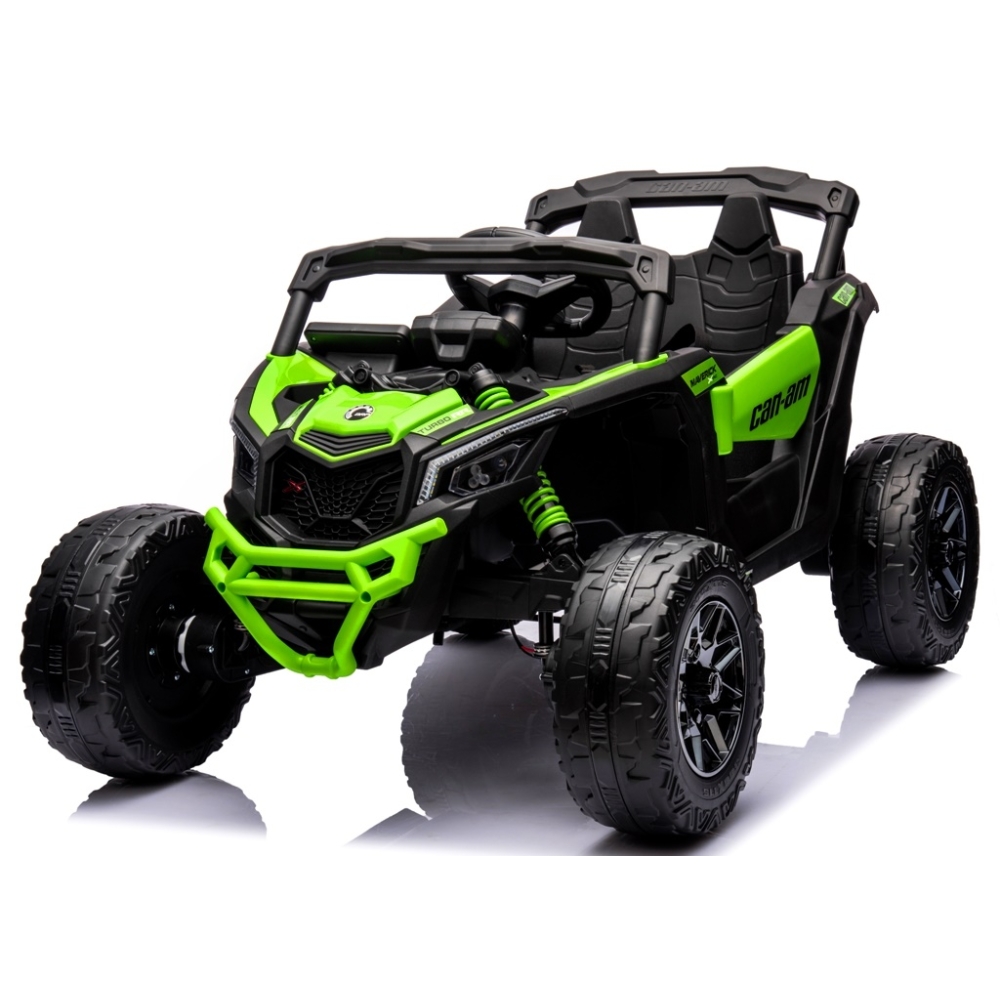 Can Am Maverick  ZIELONY  4x4 4x200 WAT Auto na akumulator EVA SKÓRA Pilot Aku LI-ON