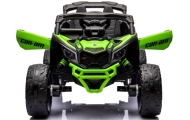 Can Am Maverick  ZIELONY  4x4 4x200 WAT Auto na akumulator EVA SKÓRA Pilot Aku LI-ON