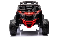 Can Am Maverick  Czerwony  4x4 4x200 WAT Auto na akumulator EVA SKÓRA Pilot Aku LI-ON