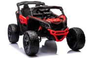 Can Am Maverick  Czerwony  4x4 4x200 WAT Auto na akumulator EVA SKÓRA Pilot Aku LI-ON