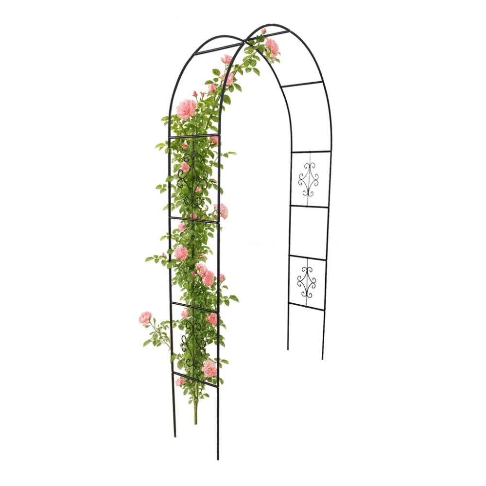 Metalinė sodo arka rožėms, gėlėms, vijokliniams augalams 240 cm žalia