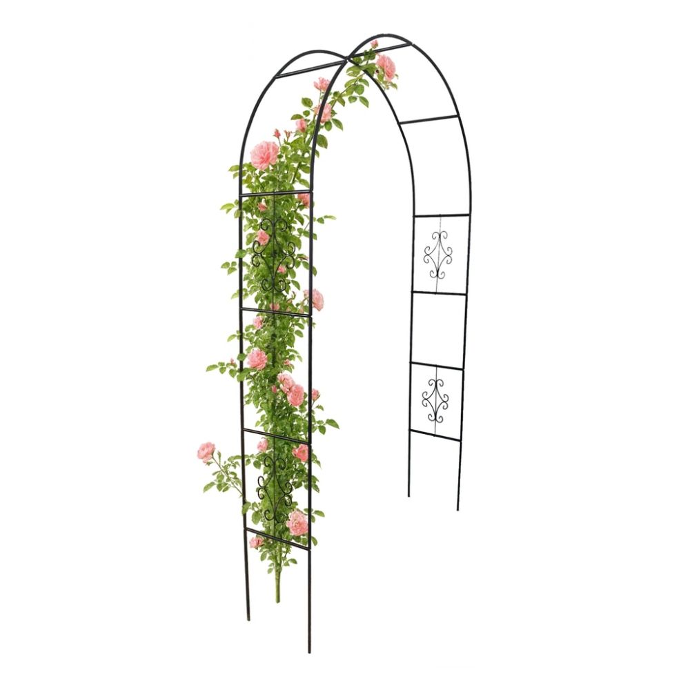 Metalinė sodo arka rožėms, gėlėms, vijokliniams augalams 240 cm žalia