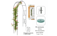 Metalinė sodo arka rožėms, gėlėms, vijokliniams augalams 240 cm žalia