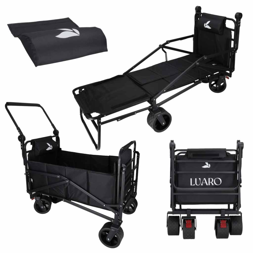 Transportavimo vežimėlis / sulankstoma stovyklavietės lova 2in1 LUARO-Namai, laisvalaikis, turizmas, Turizmas-e-vaikas