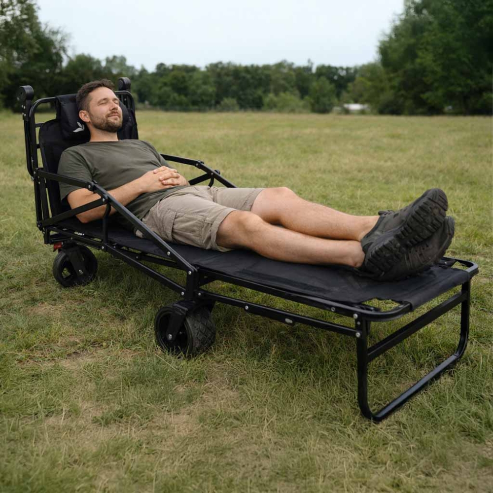 Transportavimo vežimėlis / sulankstoma stovyklavietės lova 2in1 LUARO-Namai, laisvalaikis, turizmas, Turizmas-e-vaikas