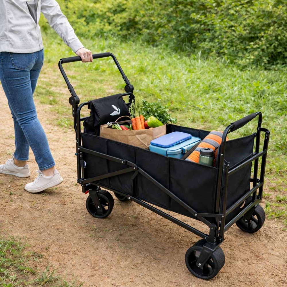 Transportavimo vežimėlis / sulankstoma stovyklavietės lova 2in1 LUARO-Namai, laisvalaikis, turizmas, Turizmas-e-vaikas