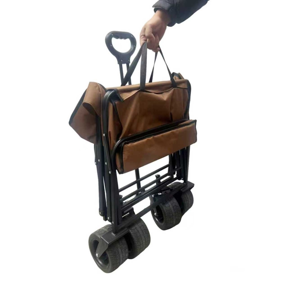 Sulankstomas paplūdimio transportavimo vežimėlis LUARO su stalu 2in1