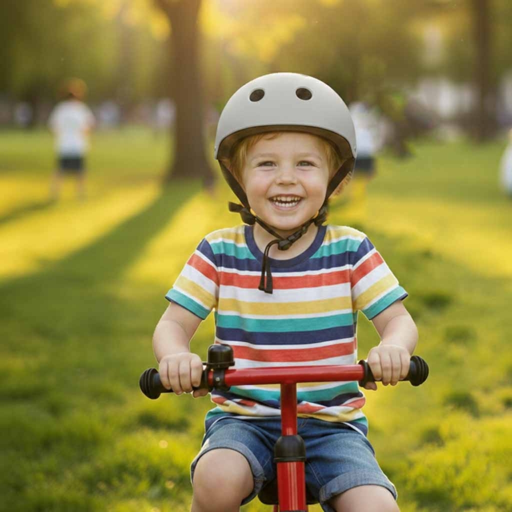 Vaikiškas reguliuojamas dviratininko šalmas Trike Fix LED M 55-58cm tamsiai pilkas-Judėjimui, Šalmai, apsaugos-e-vaikas