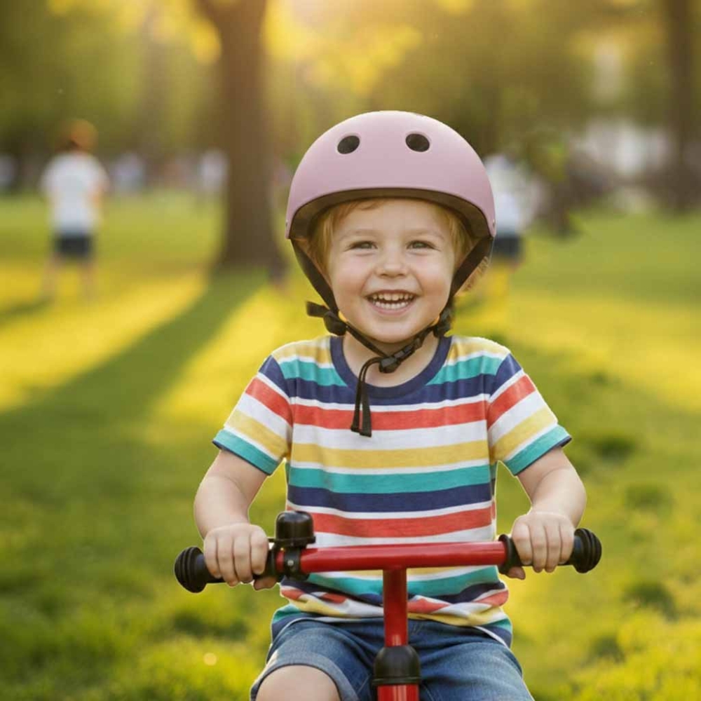 Vaikiškas reguliuojamas dviratininko šalmas Trike Fix LED M 55-58cm violetinės spalvos-Judėjimui, Šalmai, apsaugos-e-vaikas