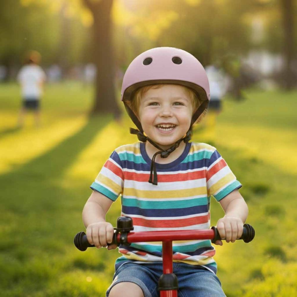 Vaikiškas reguliuojamas dviratininko šalmas Trike Fix LED M 55-58cm violetinės spalvos-Judėjimui, Šalmai, apsaugos-e-vaikas