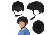 Trike Fix vaikiškas dviratininko šalmas reguliuojamas LED S 48-54cm juodas