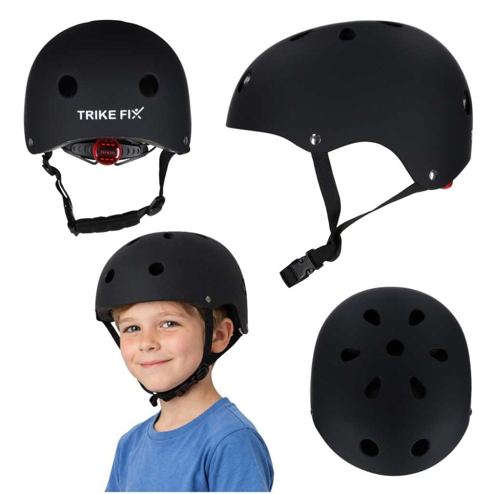 Vaikiškas reguliuojamas dviratininko šalmas Trike Fix LED S 48-54cm juodas-Judėjimui, Šalmai, apsaugos-e-vaikas