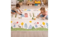 Edukacinis dvipusis sulankstomas putplasčio kilimėlis 150x200 cm, meškiukas-Žaislai, Kūdikiams, Lavinamieji kilimėliai-e-vaikas